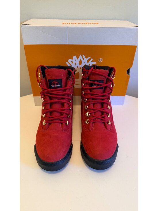 Timberland Mens 6-Inch Waterproof Field Boot Dark Red Nubuck Size 8.5 M main image 7